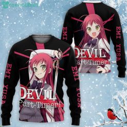 Emi Yusa All Over Printed 3D Shirt The Devil is a Part-Timer Custom Anime Fans Product Photo 2