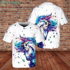 Fate Loves The Fearless Horse Colorful Lover Fabric Jersey Baseball Shirt Product Photo 1