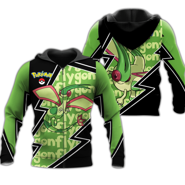 Flygon Zip All Over Printed 3D Shirt Costume Pokemon Fan Gift Idea Product Photo 1