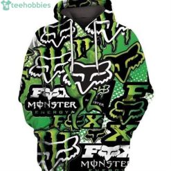 Grinch Fox Racing Monster Energy Green And Black All Over Print 3D Hoodieproduct photo 1