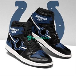 Indianapolis Colts Fans Black Air Jordan Hightop Shoes Product Photo 1