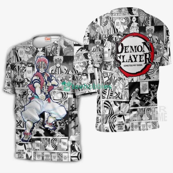 Kimetsu Akaza All Over Printed 3D Shirt Custom Anime Fans Mix Manga Kimetsu No Yaiba Product Photo 4