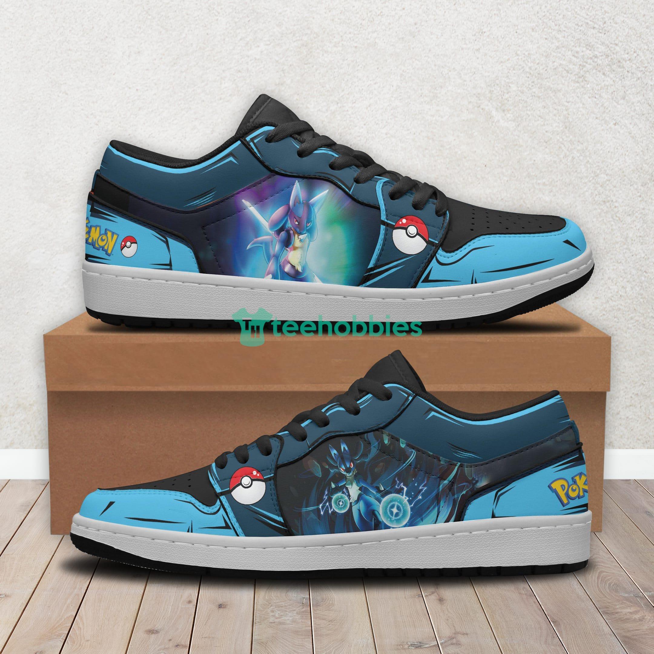 Lucario Pokemon Anime Custom Air Jordan Low Top Shoes Product Photo 1