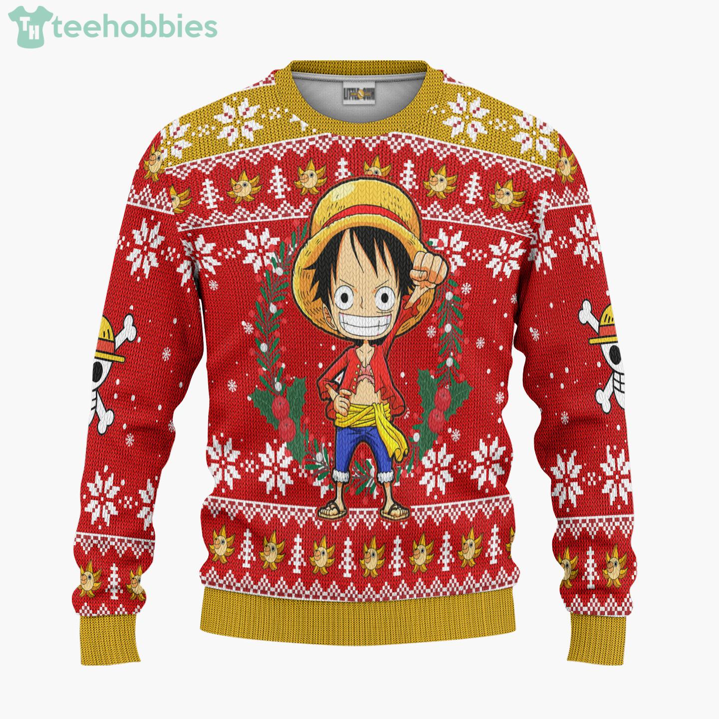 Monkey D. Luffy One Piece Custom Anime Fans Ugly Christmas Sweater Hoodie Product Photo 1