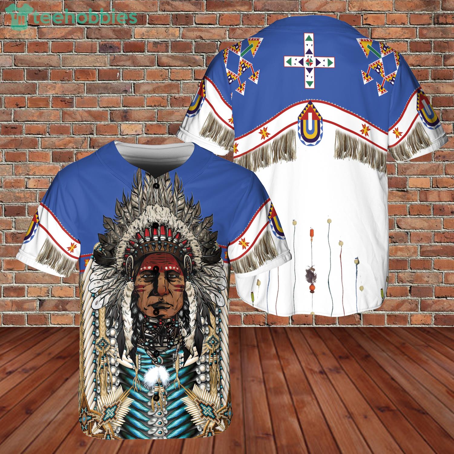 Native American Warrior Dreamcatcher Jersey Baseball Shirt Product Photo 1