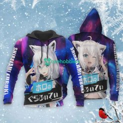 Nekomata Okayu All Over Printed 3D Shirt Holo Graffiti Custom Anime Fans Product Photo 3