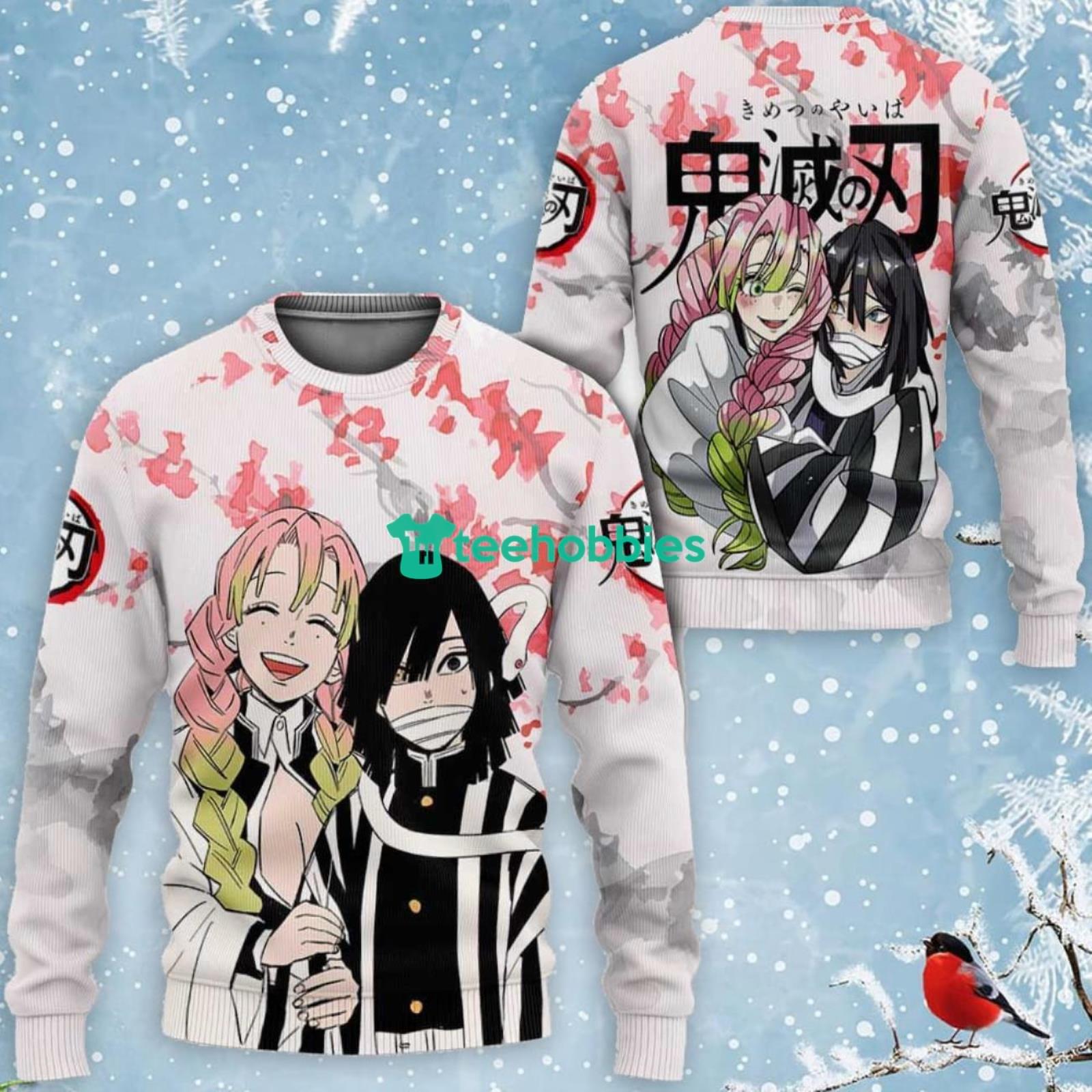 obanai and mitsuri all over printed 3d shirt custom kimetsu anime fans valentines gift 1px Obanai and Mitsuri All Over Printed 3D Shirt Custom Kimetsu Anime Fans Valentine's Gift