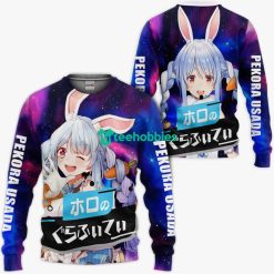 Pekora Usada All Over Printed 3D Shirt Holo Graffiti Custom Anime Fans Product Photo 2