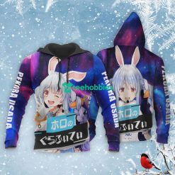 Pekora Usada All Over Printed 3D Shirt Holo Graffiti Custom Anime Fans Product Photo 3