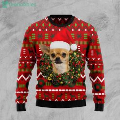 Playful Chihuahua Merry Christmas Ugly Christmas Sweater Product Photo 1