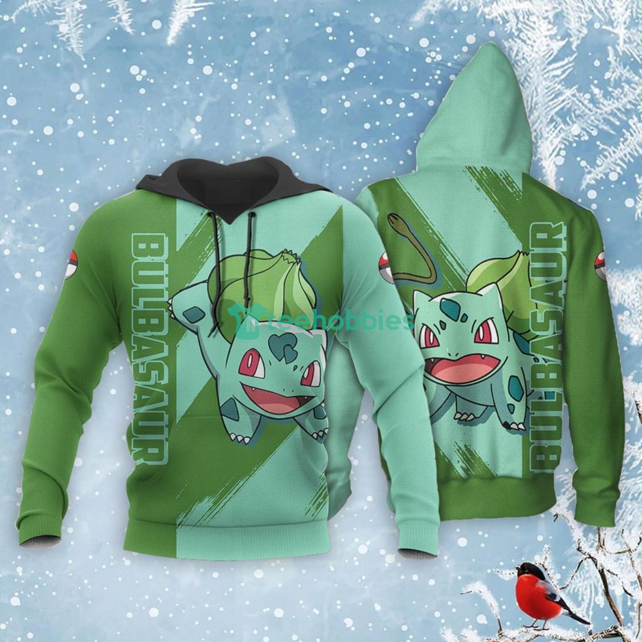 Pokemon Bulbasaur All Over Printed 3D Shirt Anime Fans Product Photo 3 Product photo 2