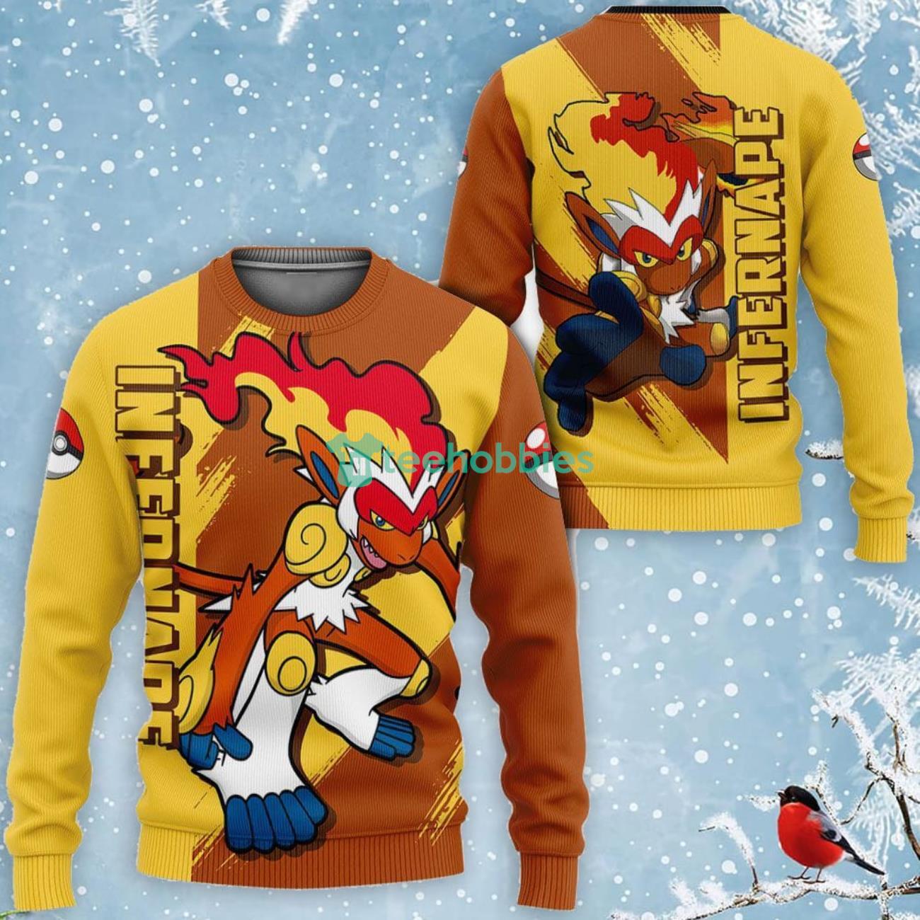 Pokemon Infernape Lover All Over Printed 3D Shirt Anime Fans Product Photo 2 Product photo 2