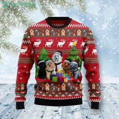 Poodle Family Snow Dog Lover Ugly Christmas Sweater Product Photo 1