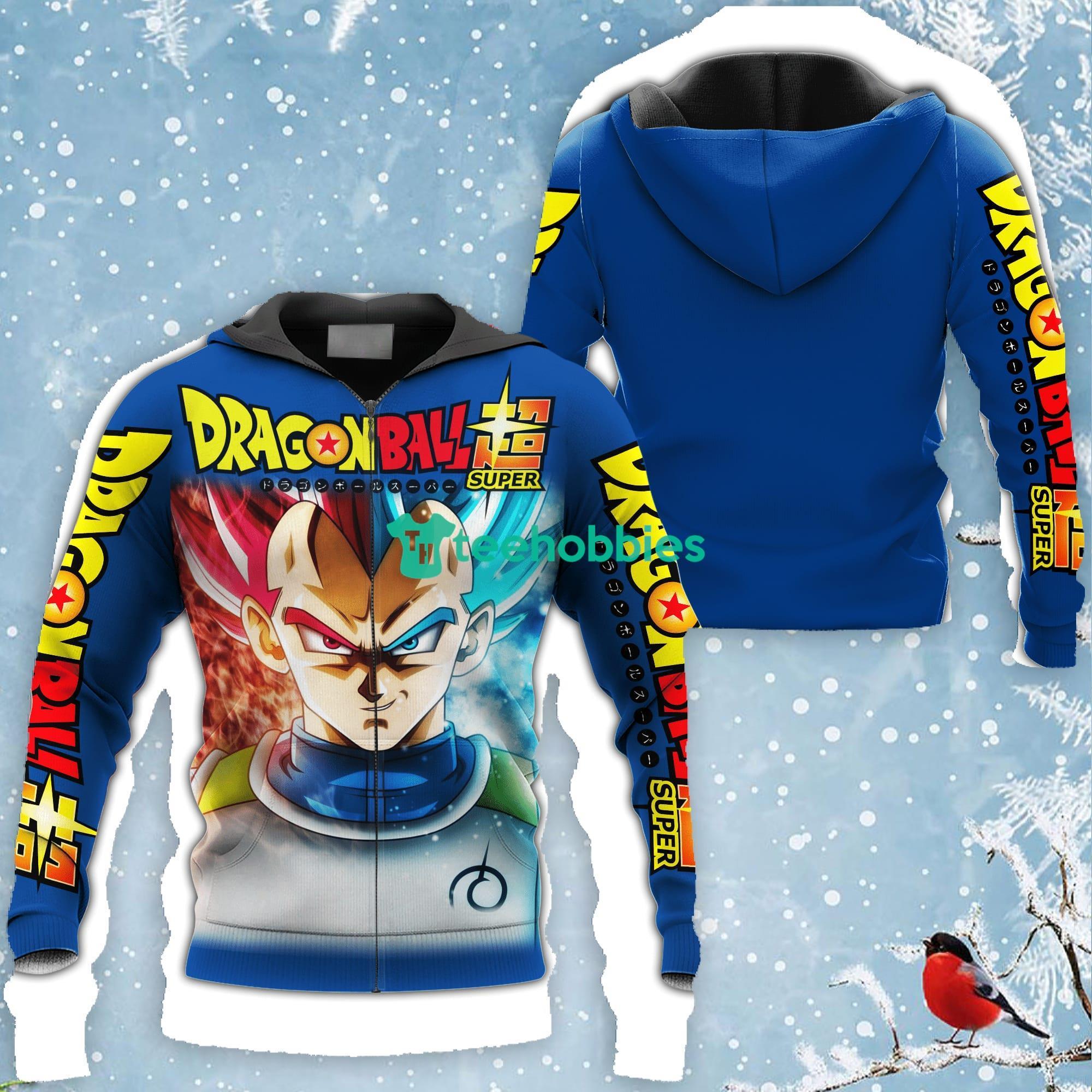 Prince Vegeta Zip All Over Printed 3D Shirt Cosplay Dragon Ball Anime Fans Fan Gift Product Photo 1 Product photo 1