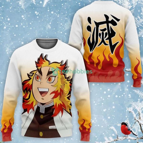Rengoku All Over Printed 3D Shirt Custom Kimetsu Anime Fans Funny Style Product Photo 2