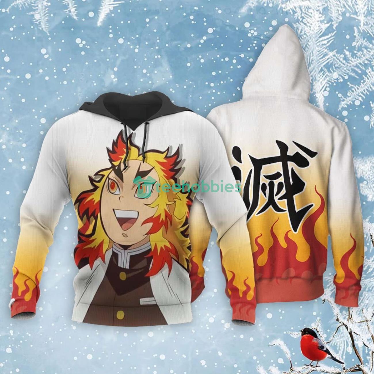 Rengoku All Over Printed 3D Shirt Custom Kimetsu Anime Fans Funny Style Product Photo 3 Product photo 2