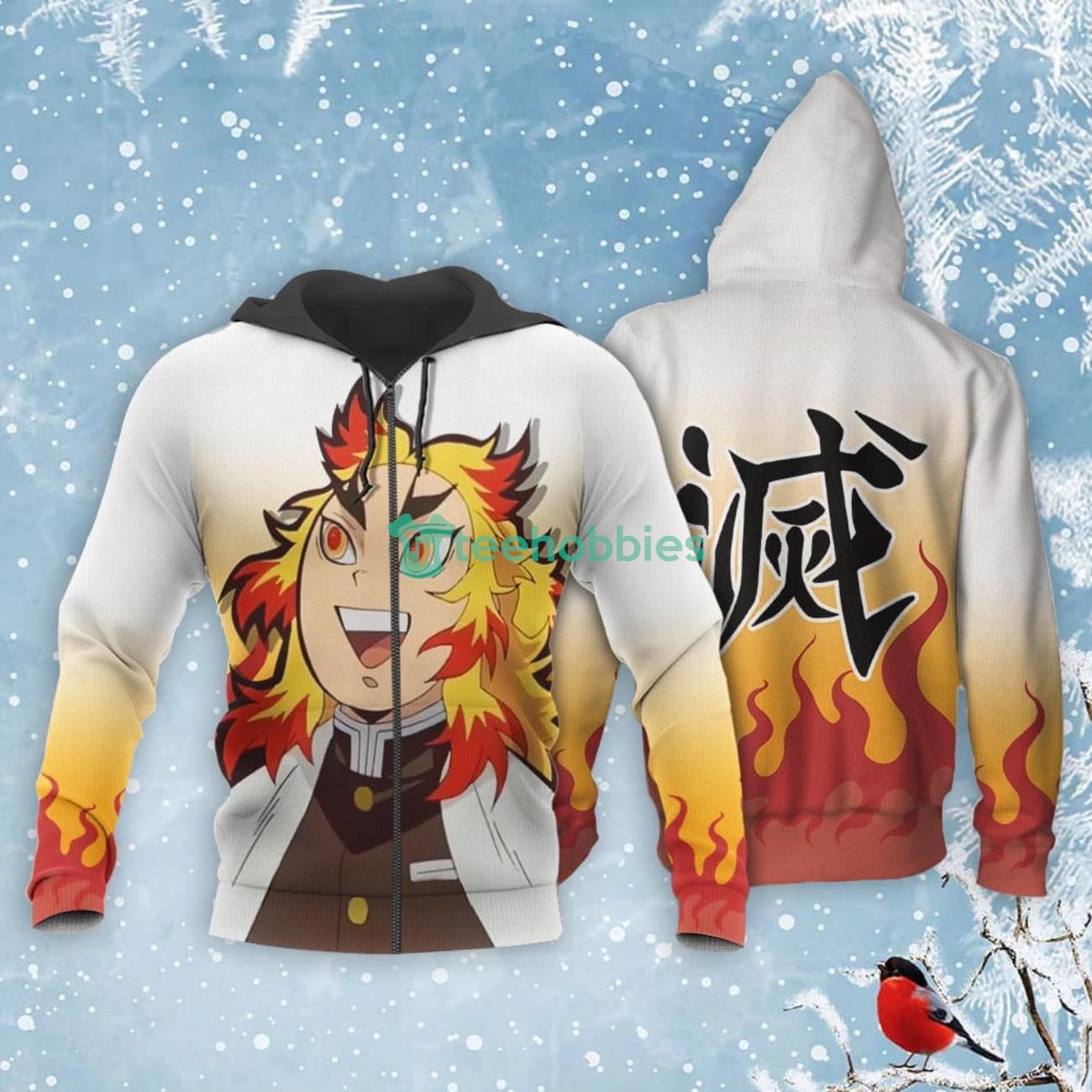 Rengoku All Over Printed 3D Shirt Custom Kimetsu Anime Fans Funny Style Product Photo 1 Product photo 1