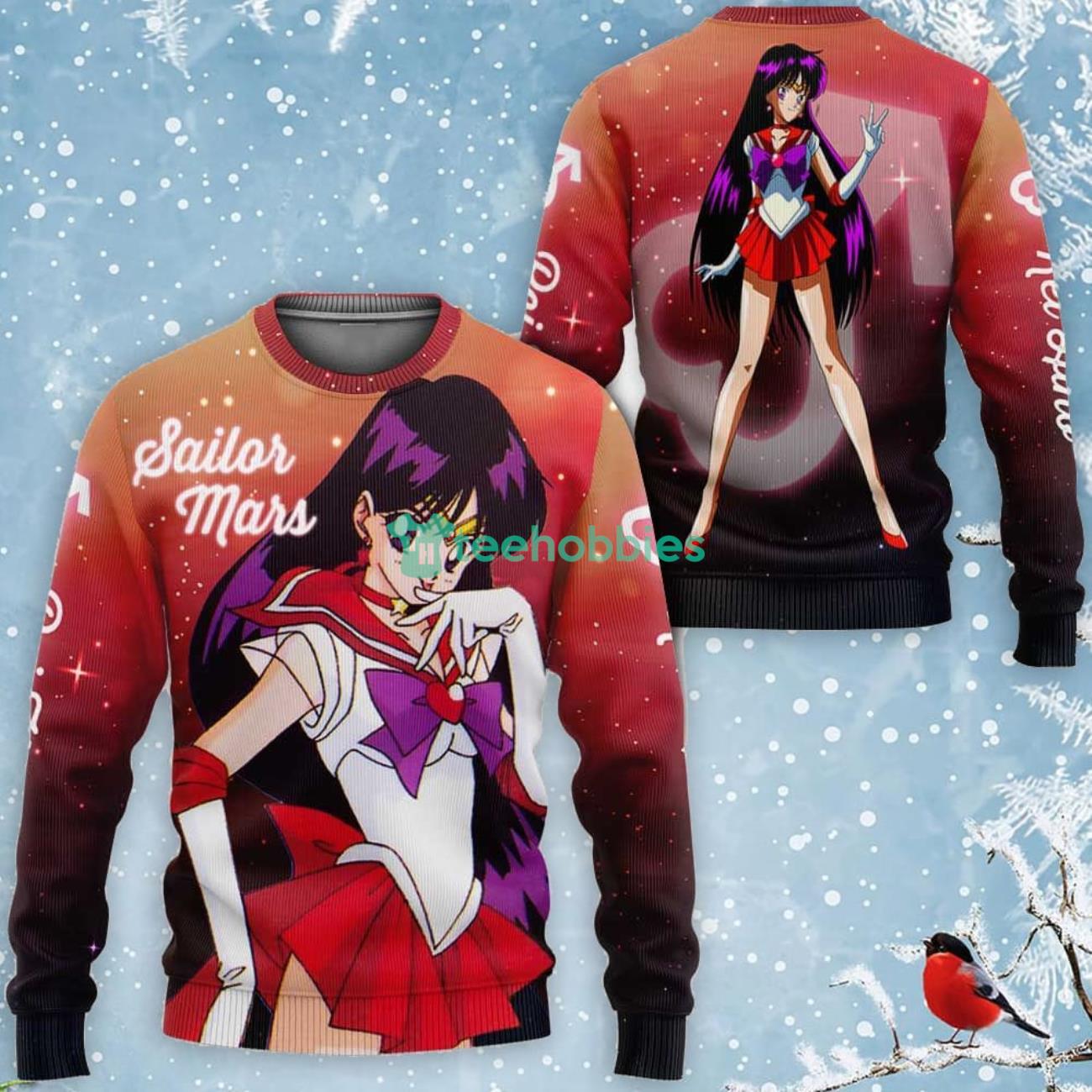 Sailor Mars Rei Hino All Over Printed 3D Shirt Sailor Moon Anime Fans Product Photo 2 Product photo 2