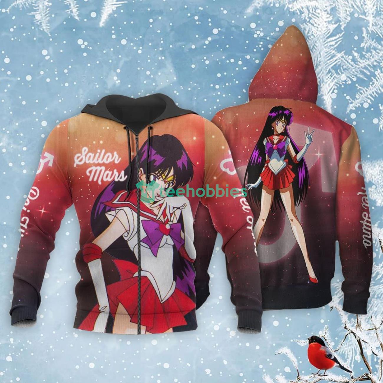 Sailor Mars Rei Hino All Over Printed 3D Shirt Sailor Moon Anime Fans Product Photo 1 Product photo 1