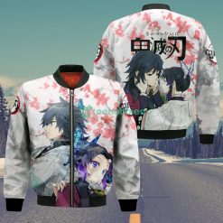 Shinobu and Giyuu All Over Printed 3D Shirt Custom Kimetsu Anime Fans Valentine's Gifts Product Photo 4
