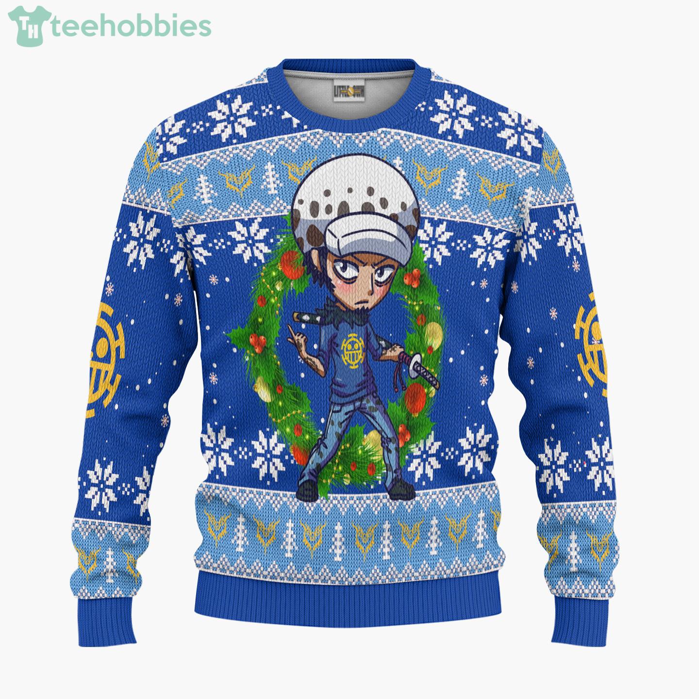 Trafalgar Law One Piece Custom Anime Fans Ugly Christmas Sweater Hoodie Product Photo 1