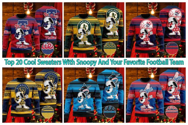 Top 20 Cool Sweaters With Snoopy And Your Favorite Football Team