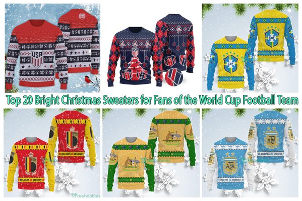 Top 20 Bright Christmas Sweaters for Fans of the World Cup Football Team