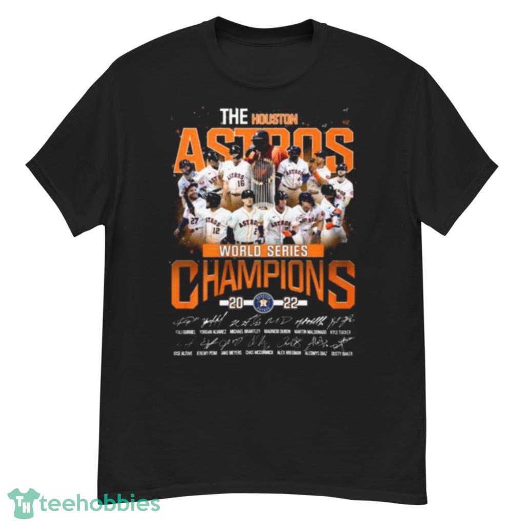 The Houston Astros 2022 World Series Champions Winner Signatures Shirt Product Photo 1