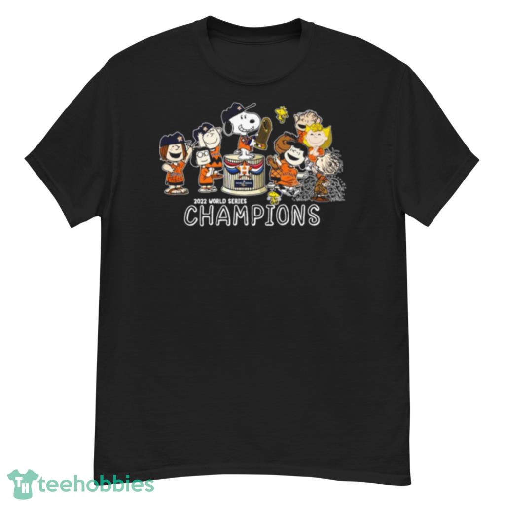 The Peanuts Snoopy And Friend Houston Astros Mlb 2022 World Series Champions Shirt Product Photo 1